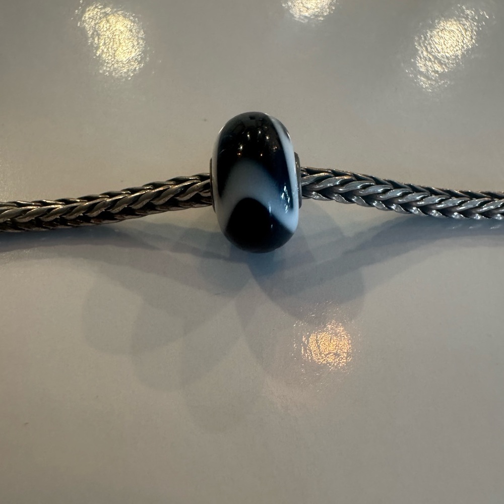 Trollbeads Black Armadillo Bead (bracelet not included)